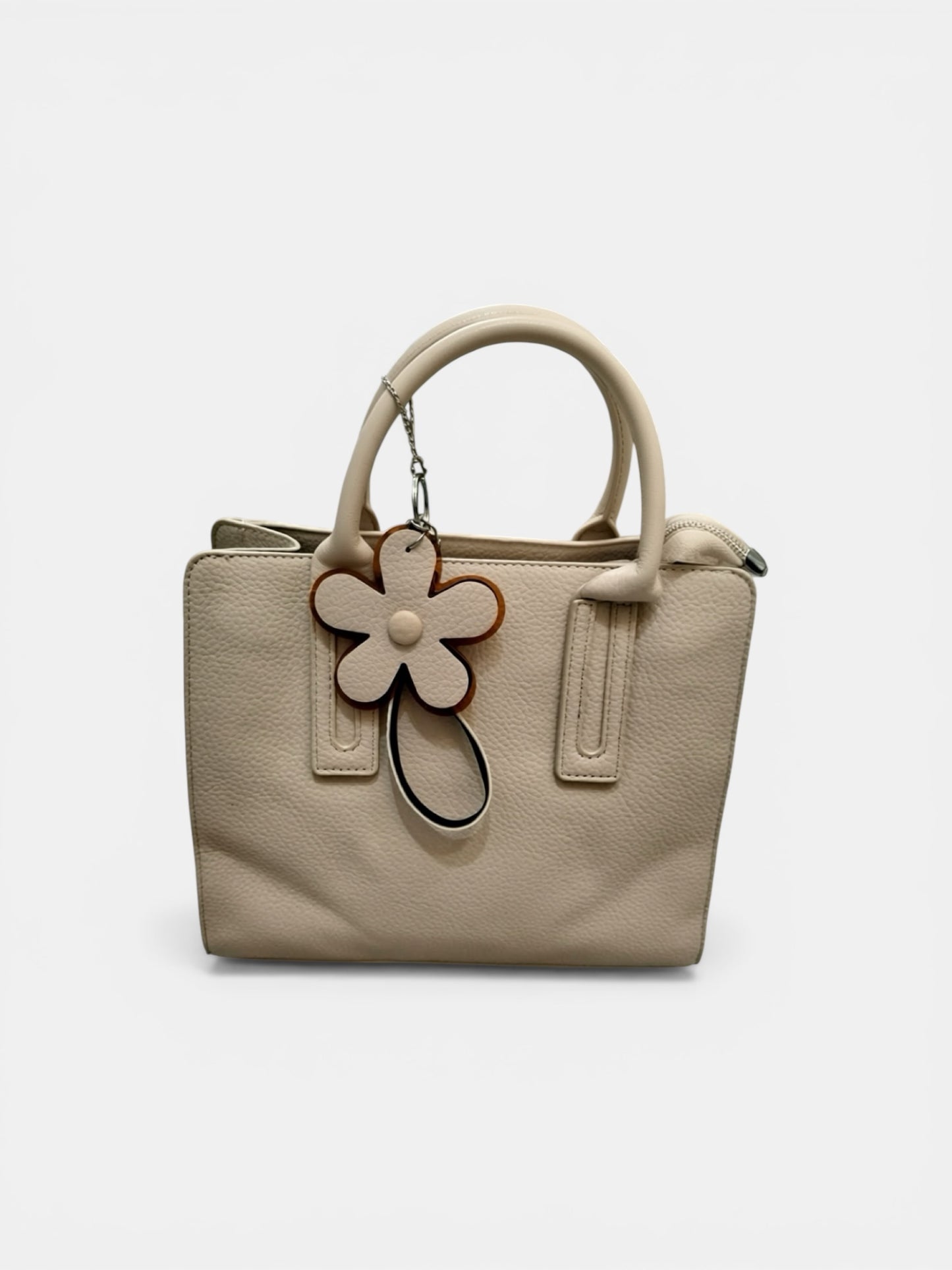 Mini Tote with Floral Charm