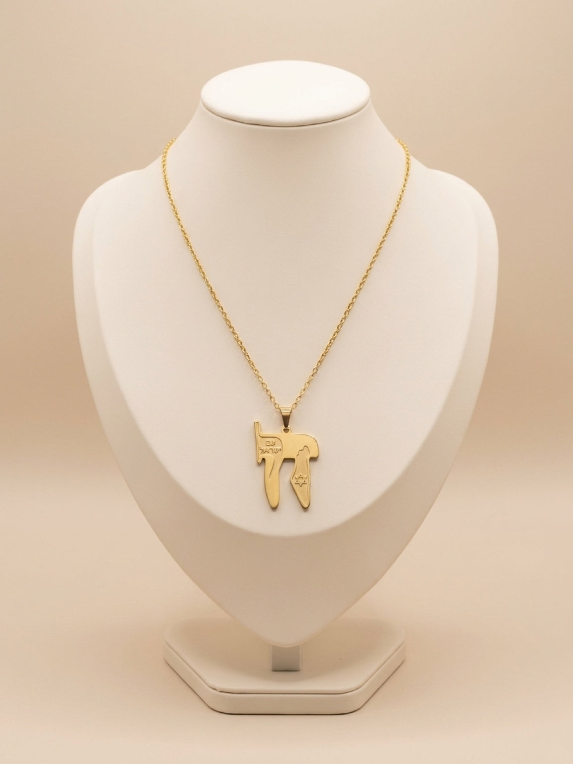 Big Chai with Map Necklace