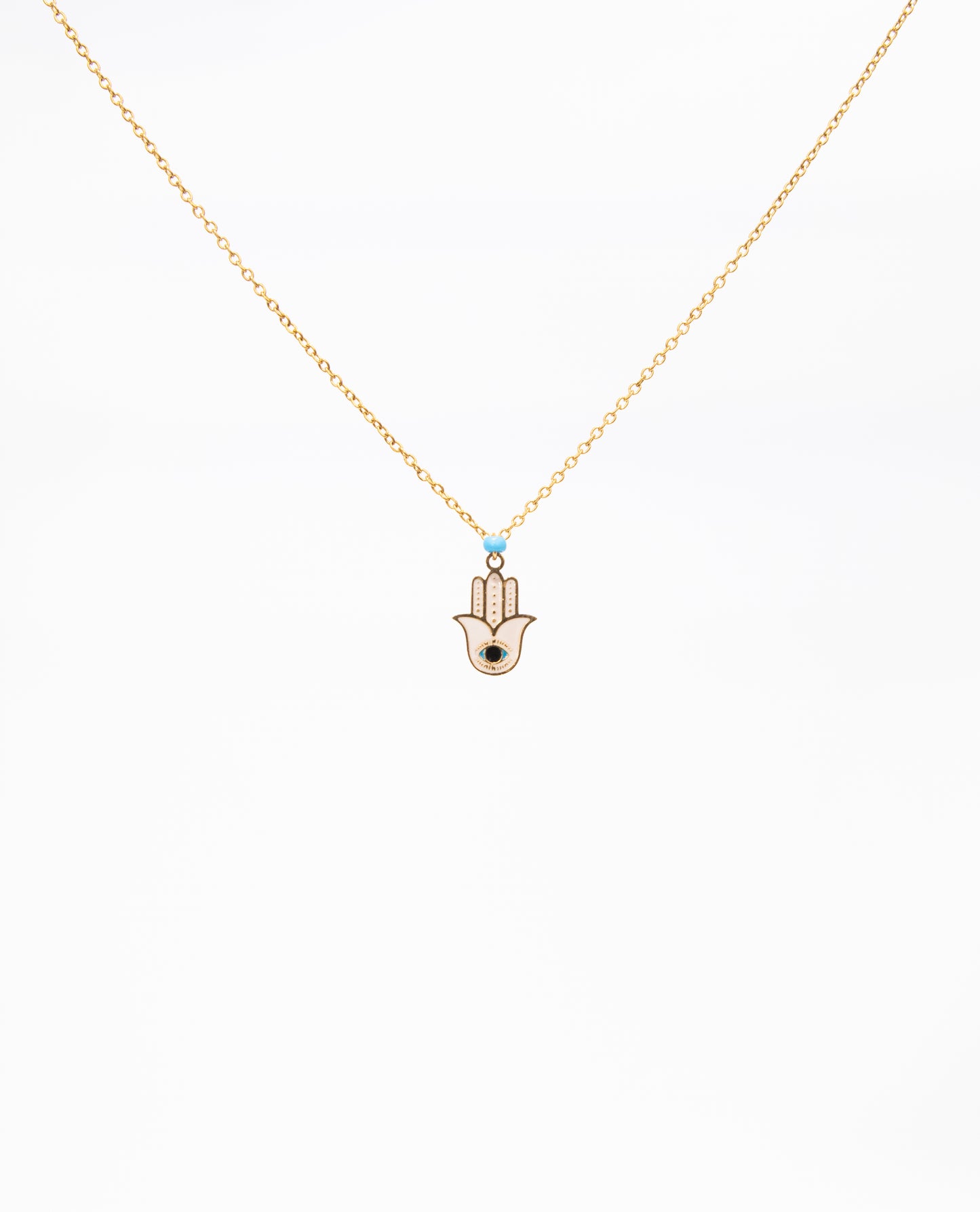 Enamel Chamsa Pendant Necklace