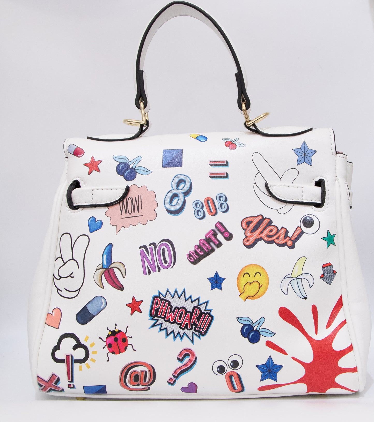 White Pop Art Handbag