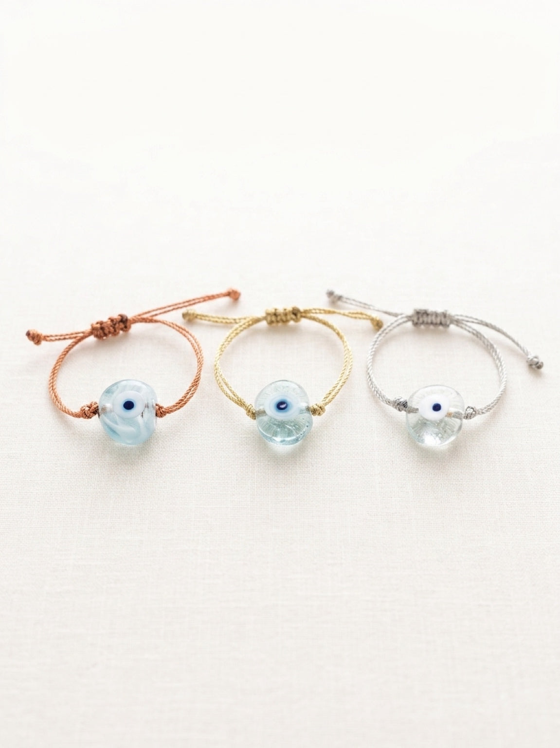 Ceramic Evil Eye on Cord Bracelet