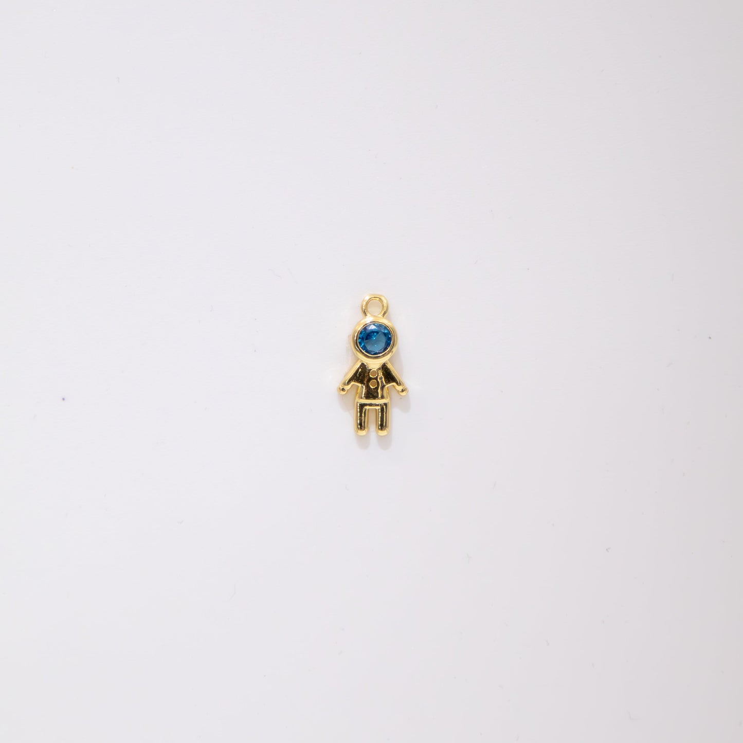 Blue Gem Boy Charm