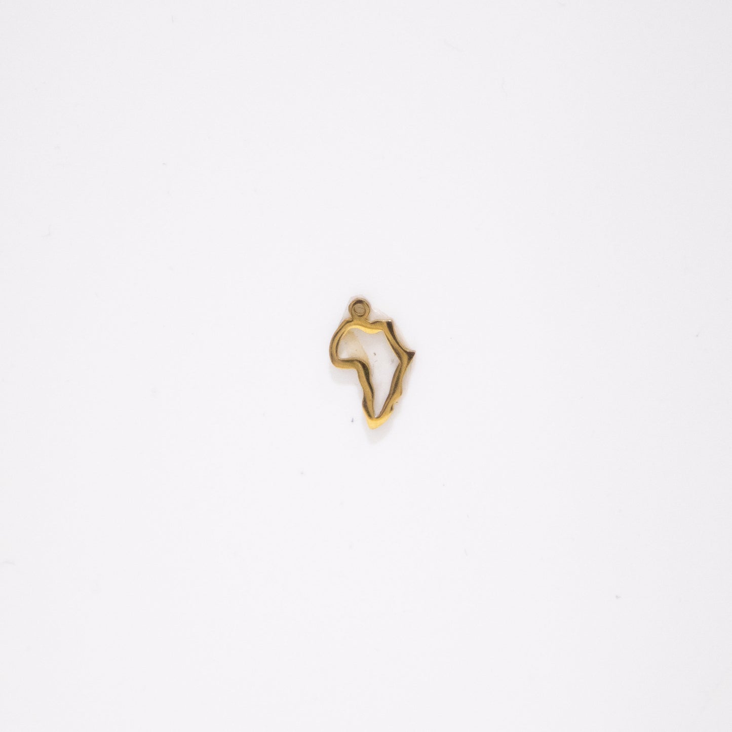 Gold africa outline charm