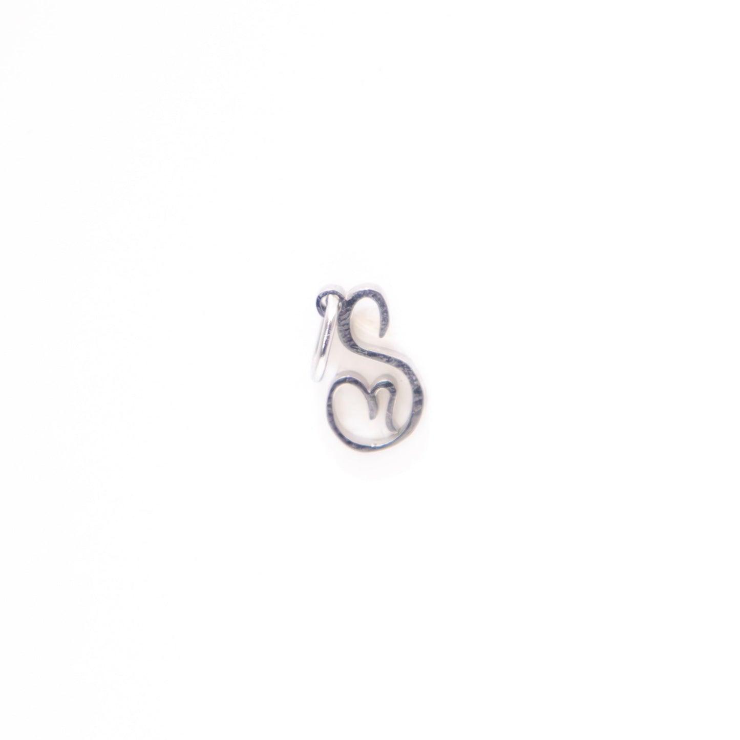 Silver Cursive Initial Charms