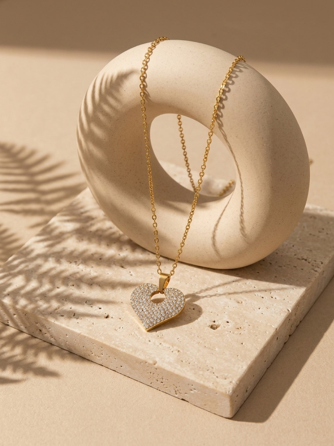 Silver Cubic Heart Necklace