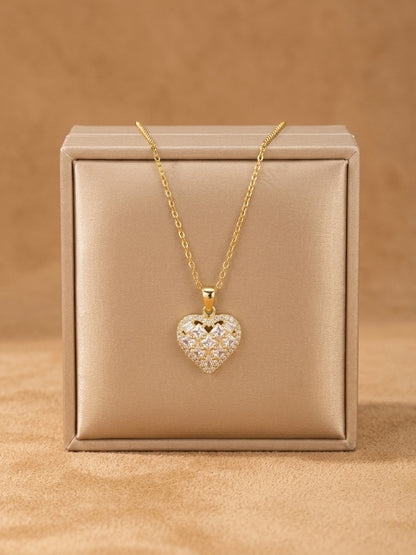 Princess Cut Heart Necklace