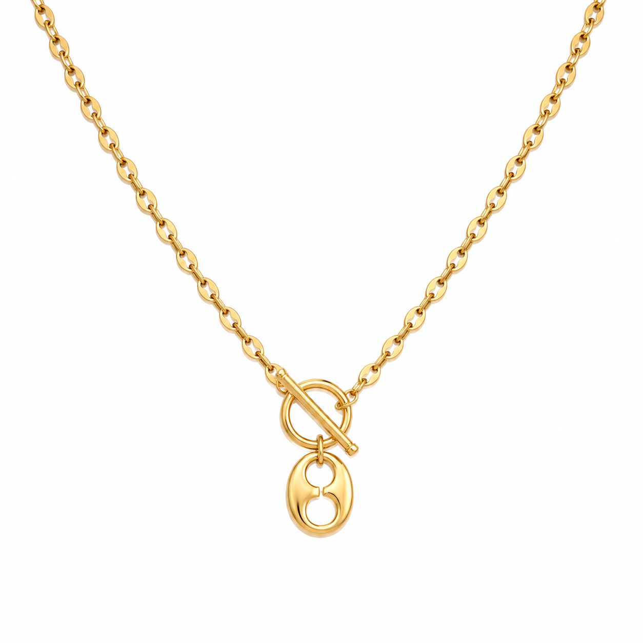 Coffee Bean with Hanging Pendant Necklace