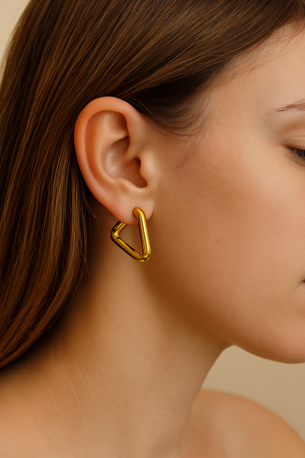 Triangle Huggies Earrings