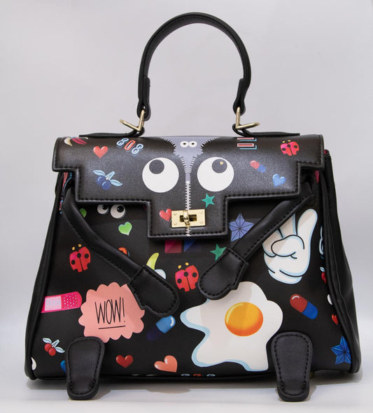 Black Pop Art Handbag