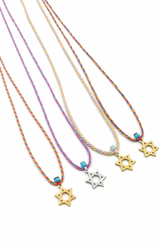 Magen David on Coloured Cord