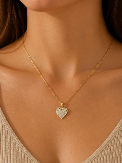 Princess Cut Heart Necklace