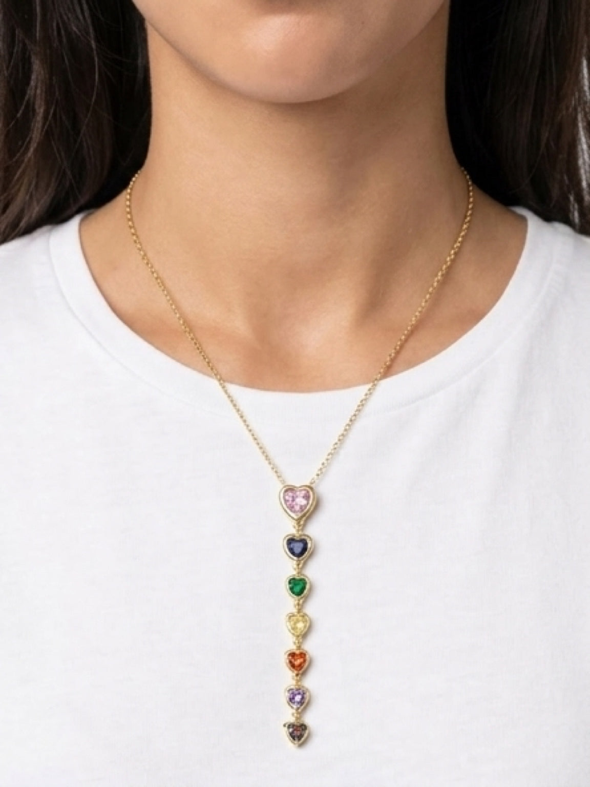 Drop Heart Necklace