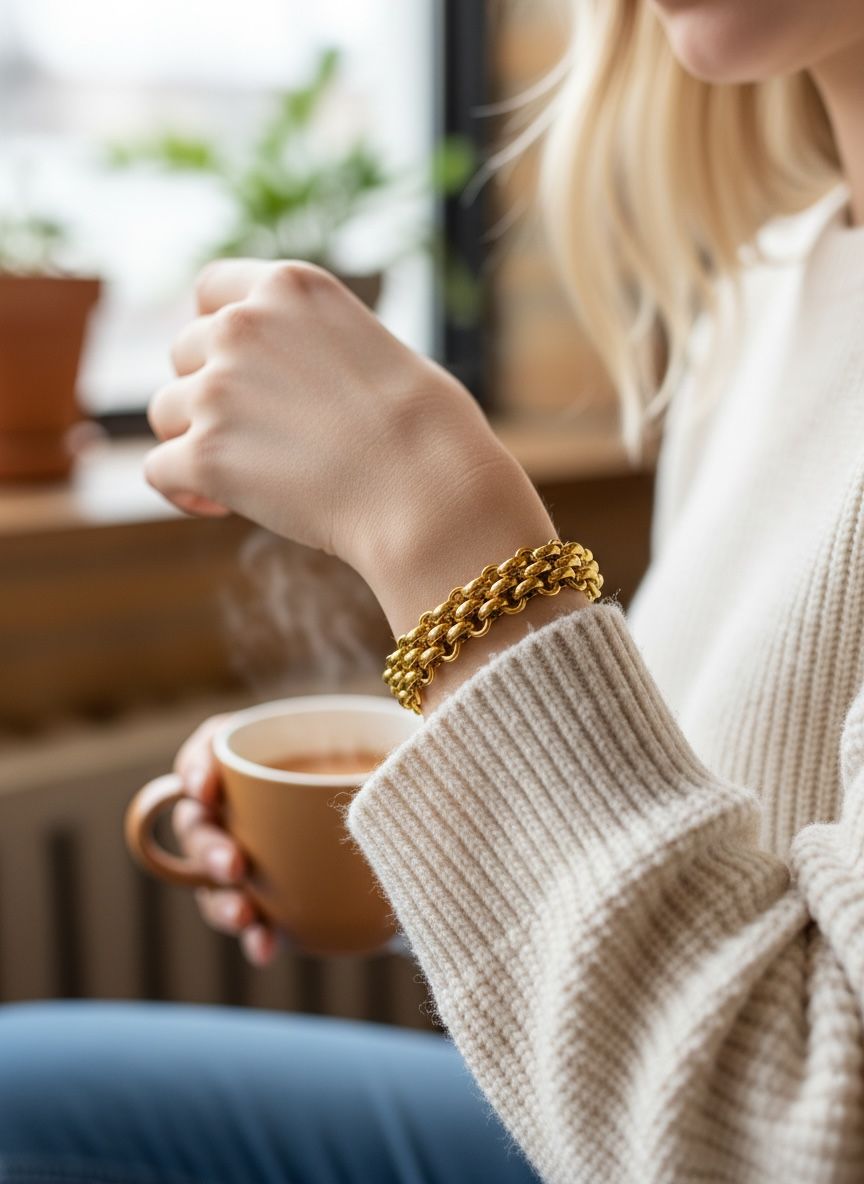 Gold interwoven bracelet