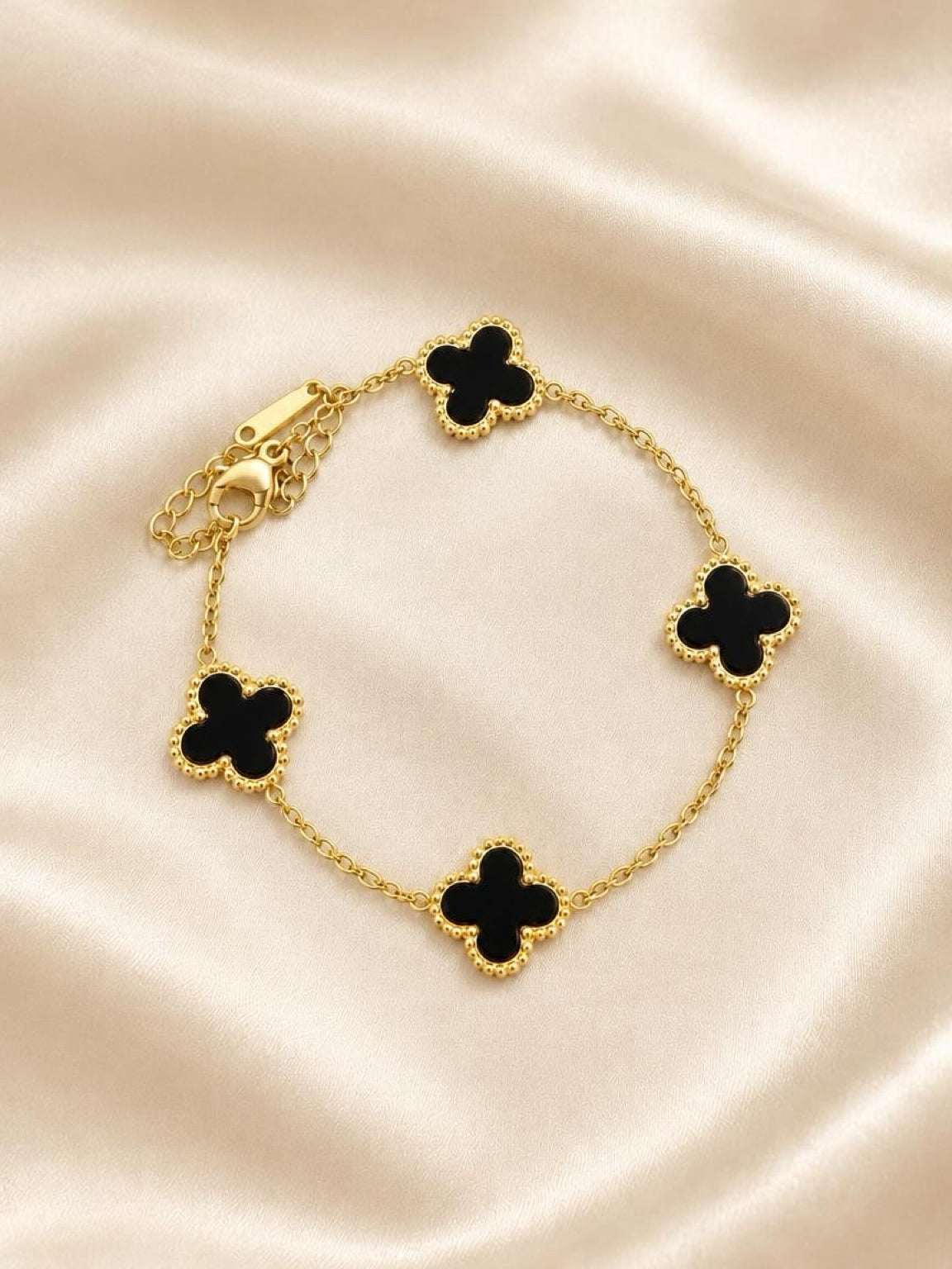 Gold Four Leaf Clover Bracelet