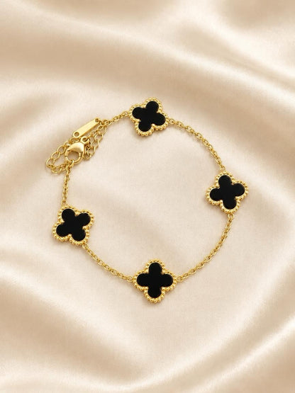 Gold Four Leaf Clover Bracelet
