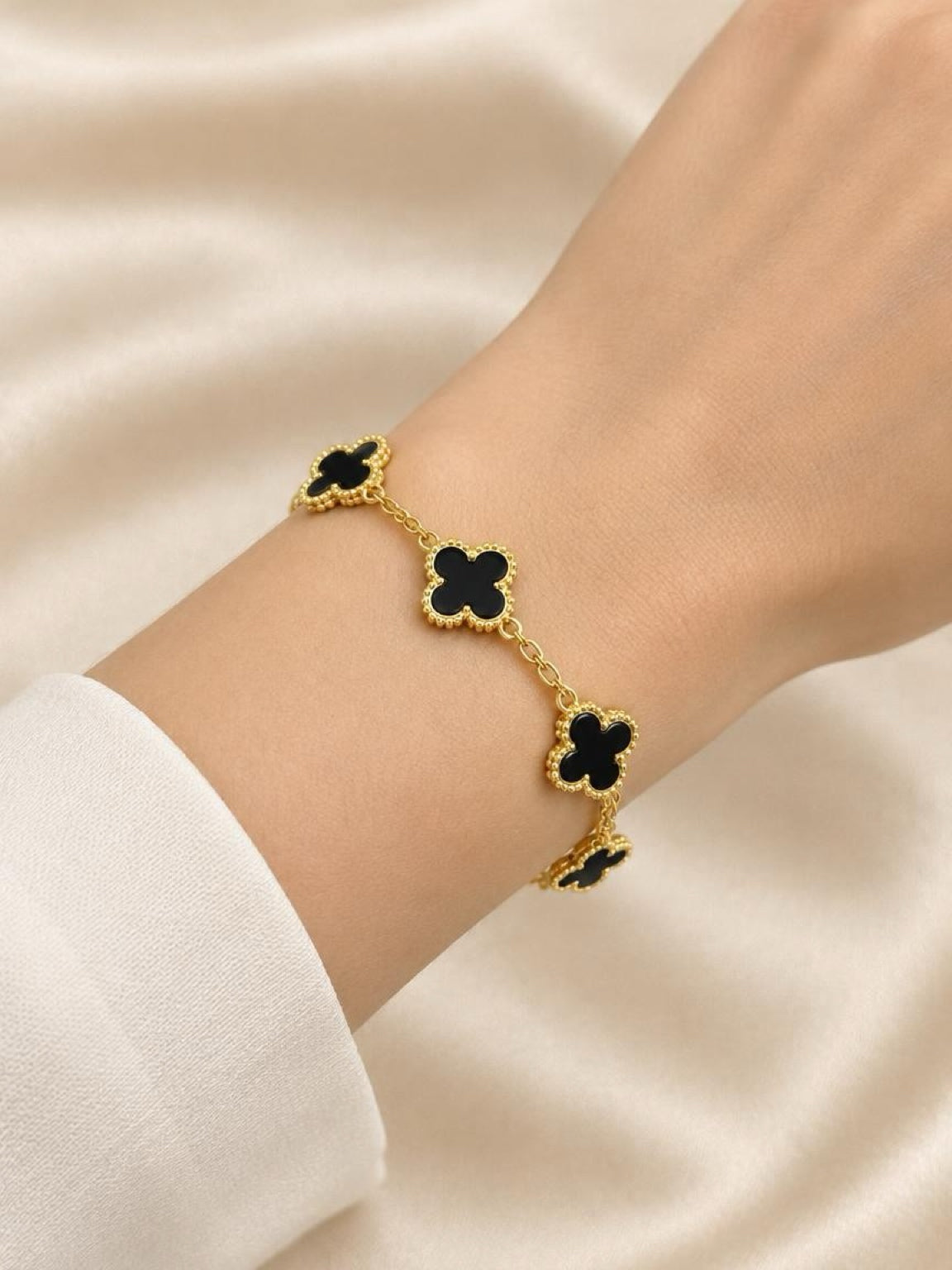 Gold Four Leaf Clover Bracelet