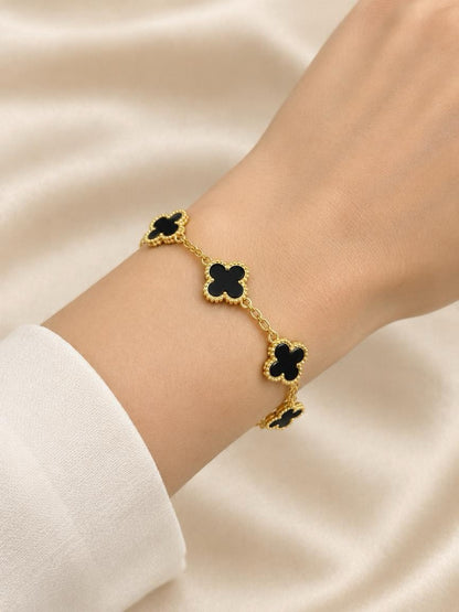 Gold Four Leaf Clover Bracelet