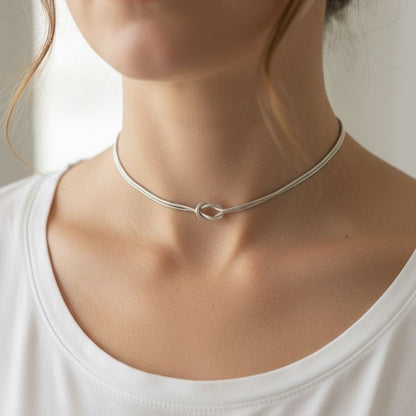 Sole mate knot necklace