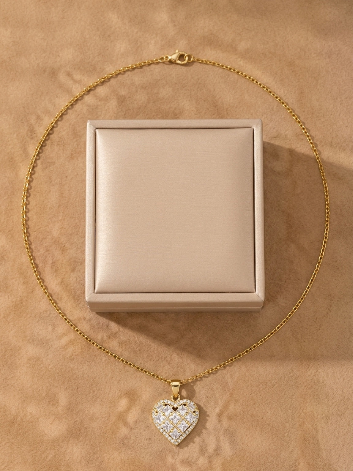 Princess Cut Heart Necklace