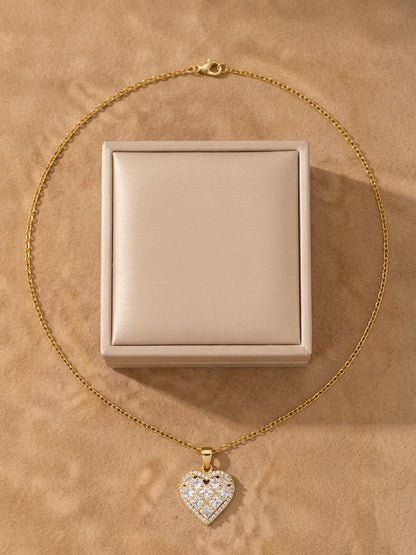 Princess Cut Heart Necklace