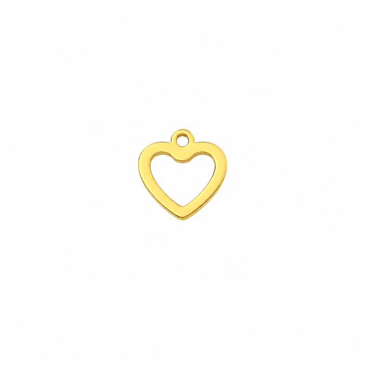 Gold Open Heart Charm