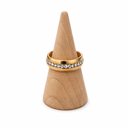 Gold band with stones