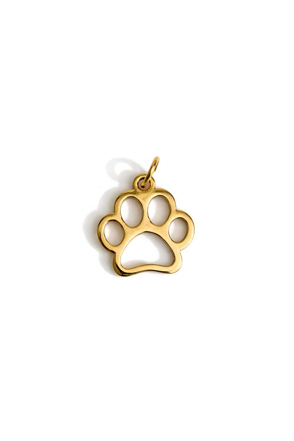 Open paw print charm