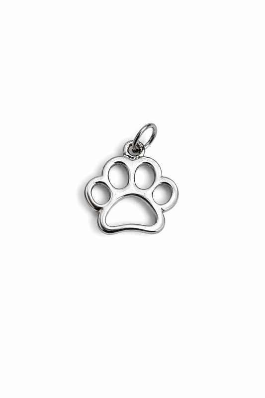 Open paw print charm