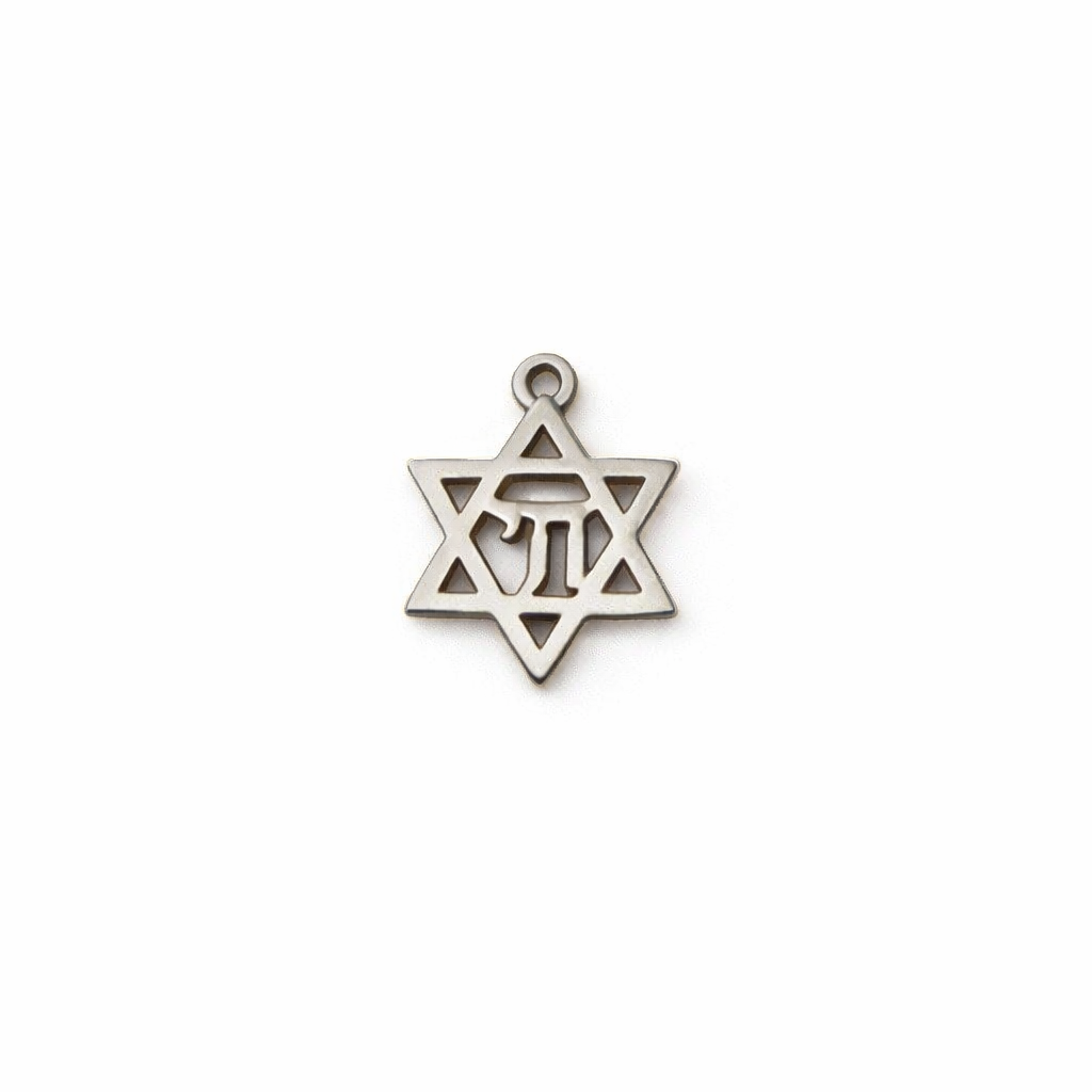Baby Magen David with Chai Charm