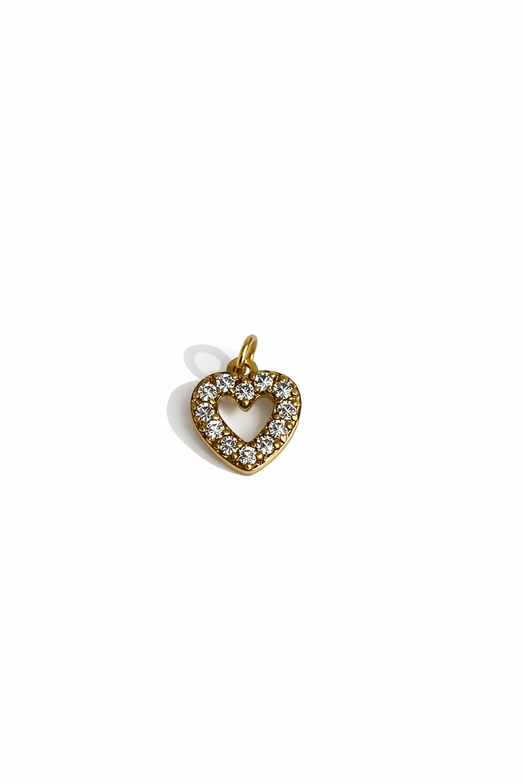 Diamanté heart charm