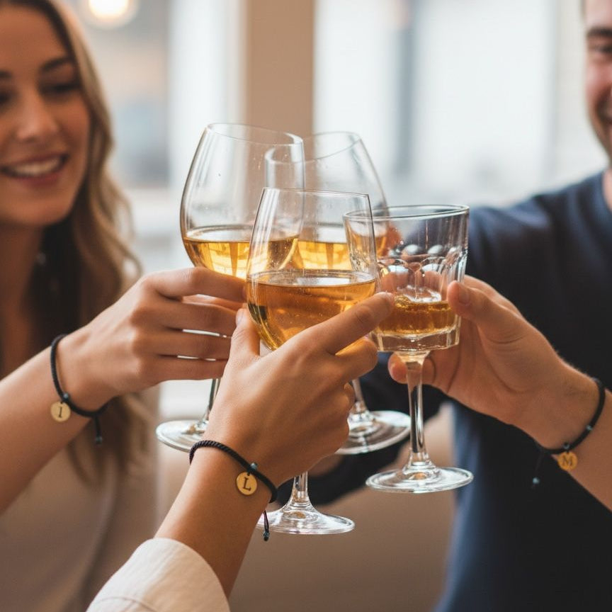 Knotted cord initial bracelet