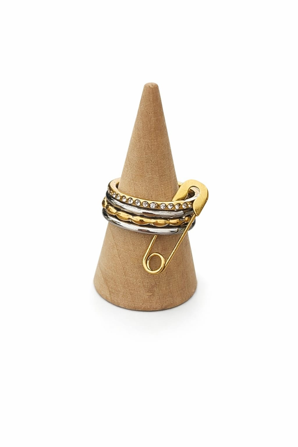 Layered ring with pin
