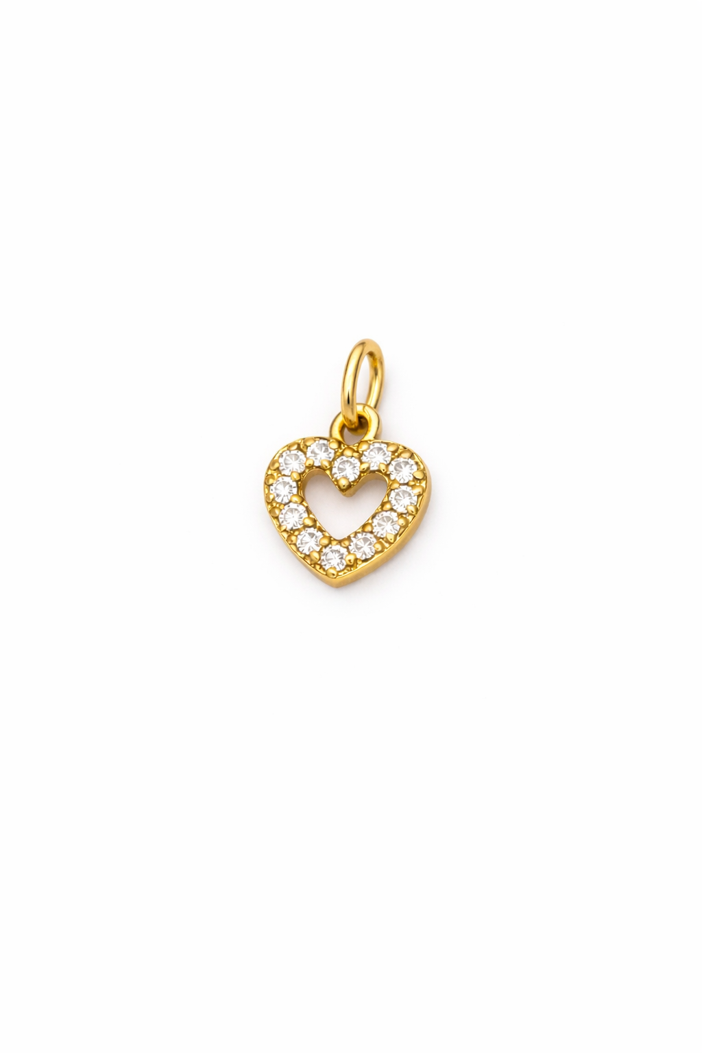 Diamanté heart charm