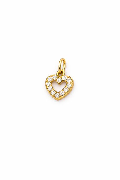 Diamanté heart charm