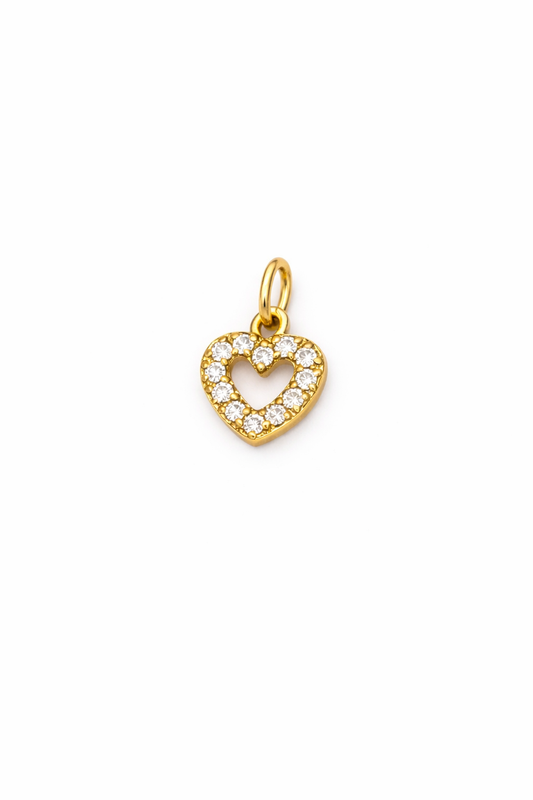 Diamanté heart charm