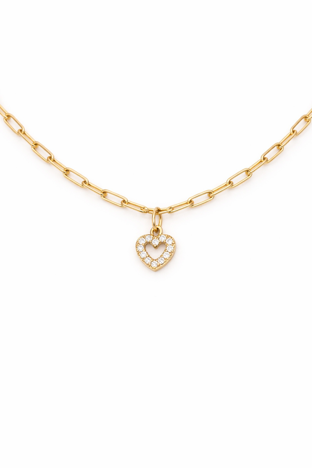 Diamanté heart charm