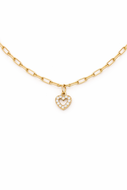 Diamanté heart charm