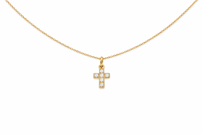 Diamanté cross charm