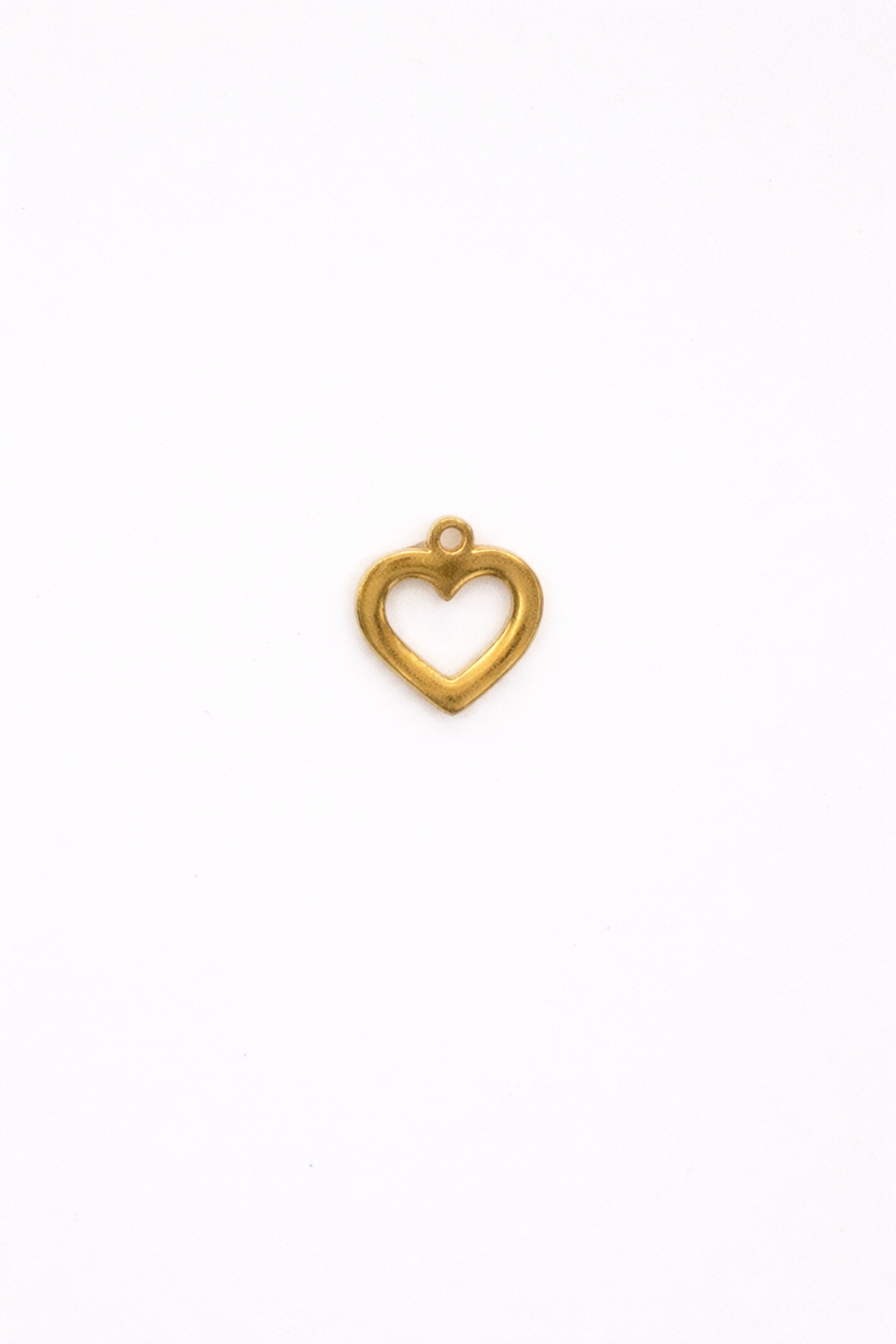 Gold Open Heart Charm