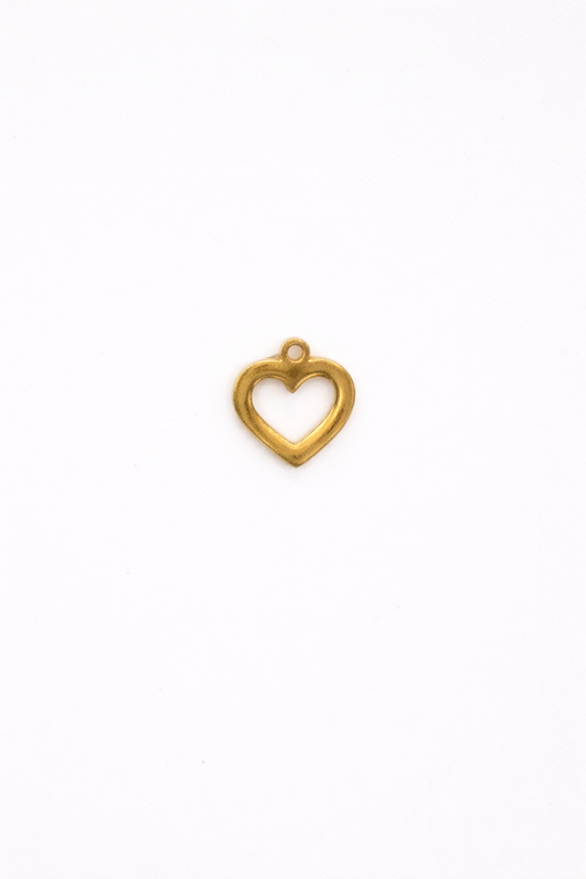 Gold Open Heart Charm