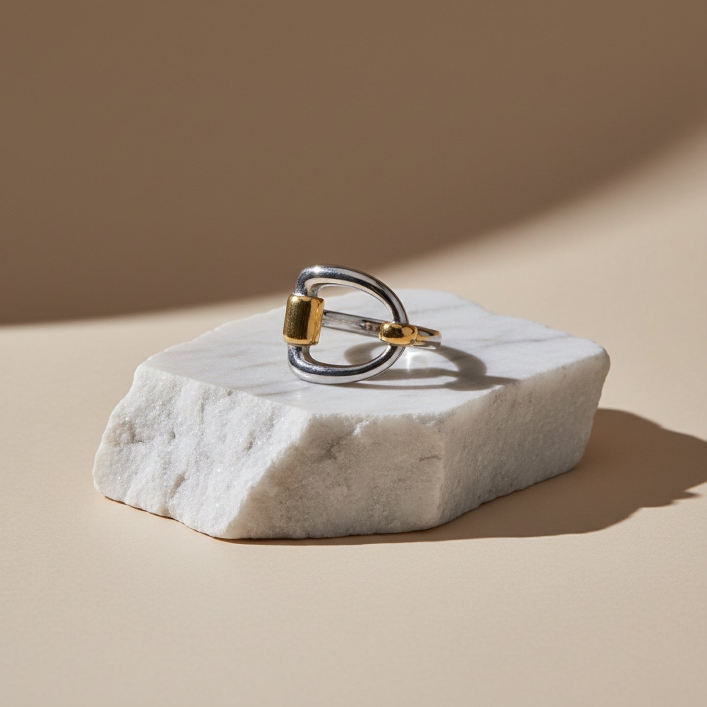 Two Tone Buckle Ring