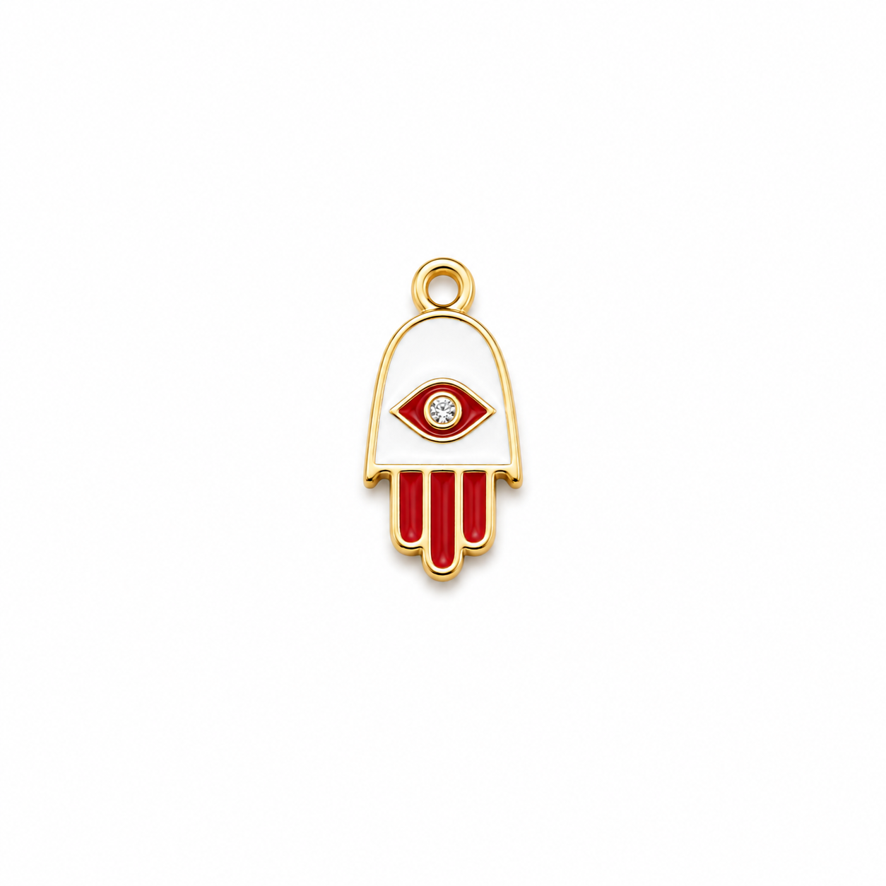 Enamel Eye And Chamsa Charm