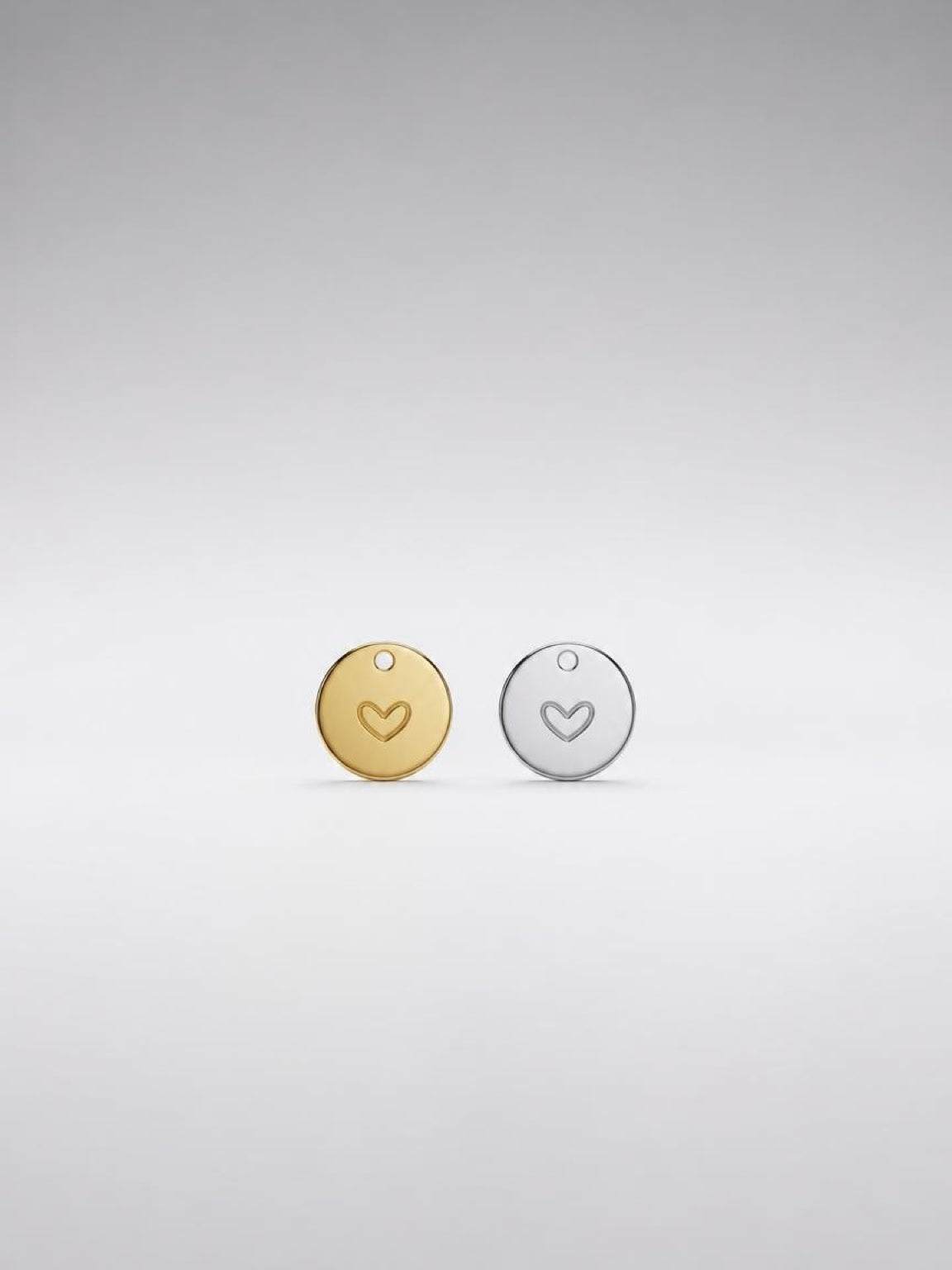 Circle Disc with Heart Charm
