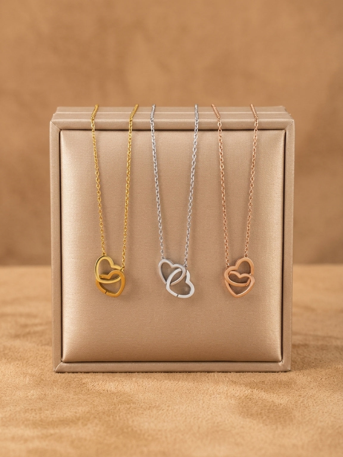 Interlocking Double Heart Necklace