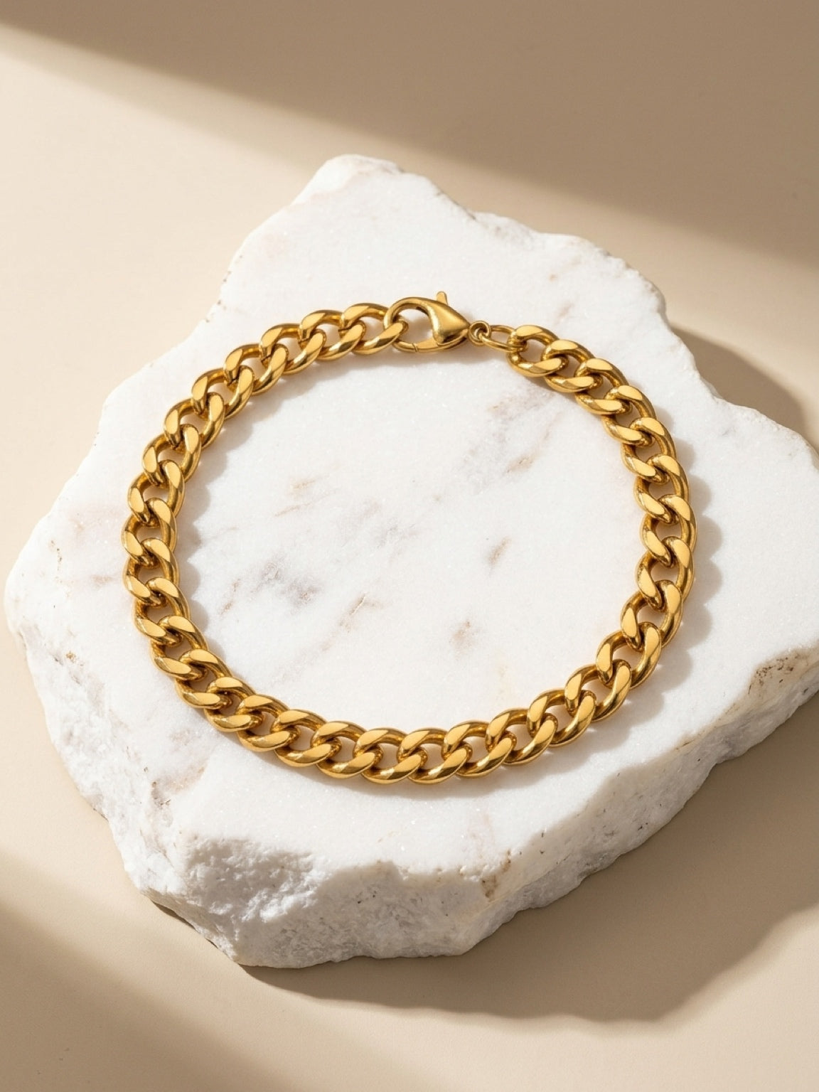 Gold Curb Bracelet
