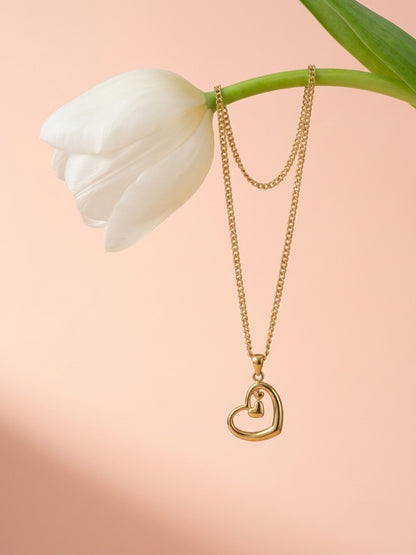 Heart with Baby Heart Necklace