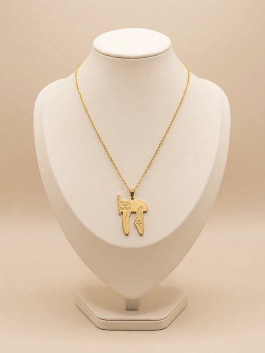 Big Chai with Map Necklace