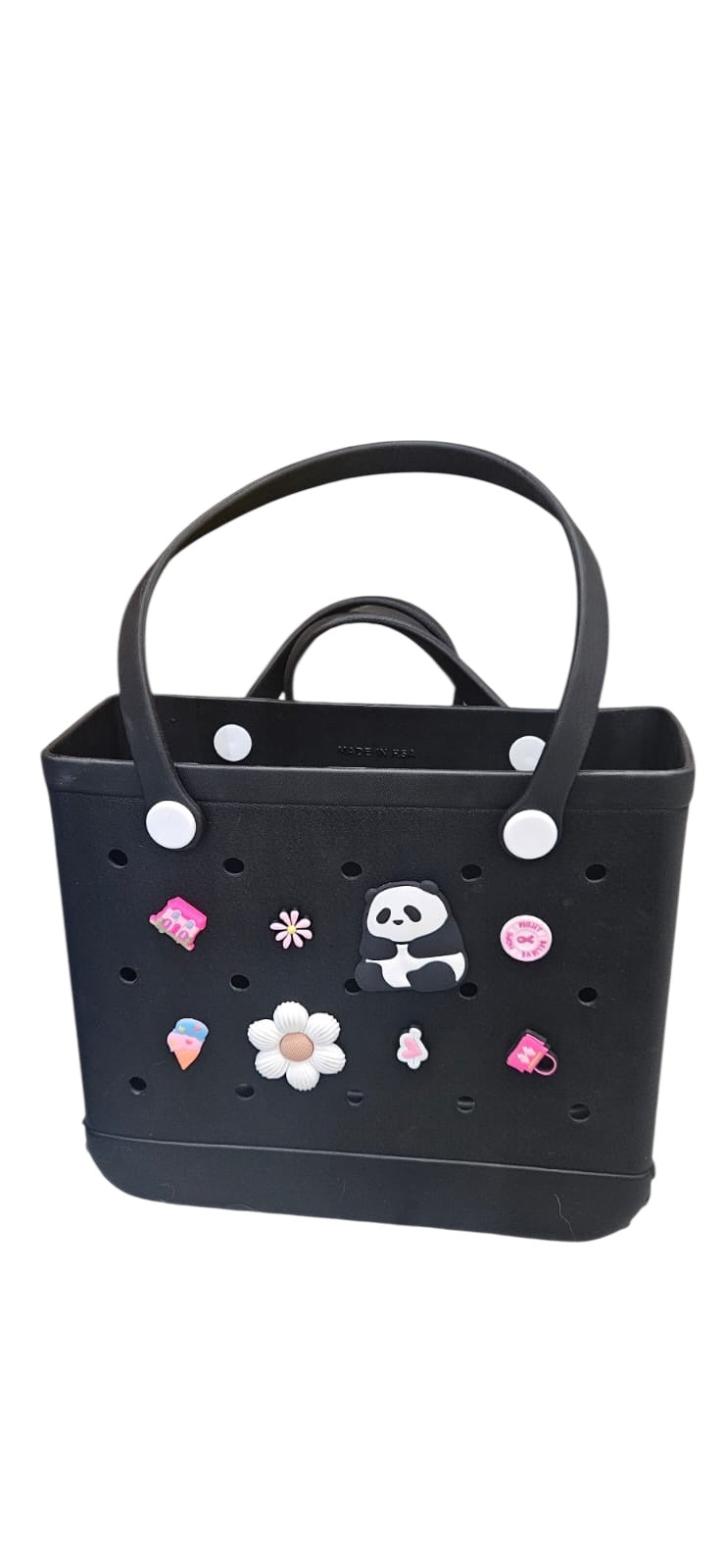 Square tote charm bags