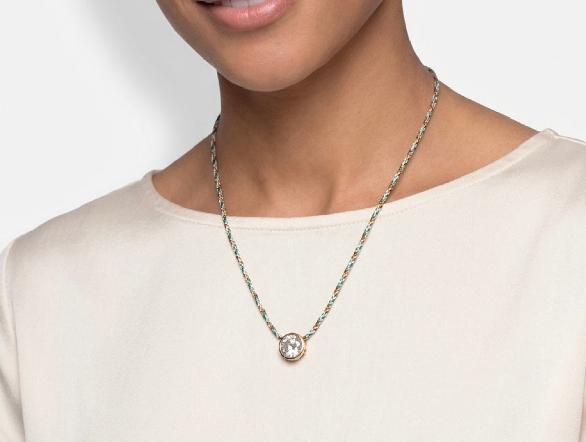 Crystal on Cord Necklace