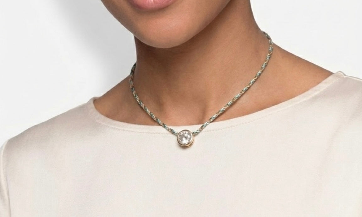 Crystal on Cord Necklace